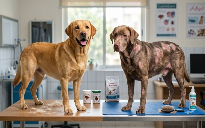 Dog Hair Loss Causes in pakistan