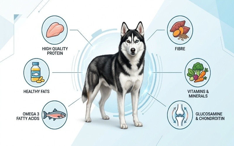 essential nutrients for healthy Husky nutrition