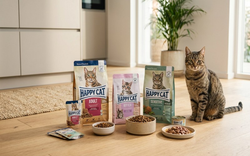 Happy Cat dry wet kitten adult and specialised food options