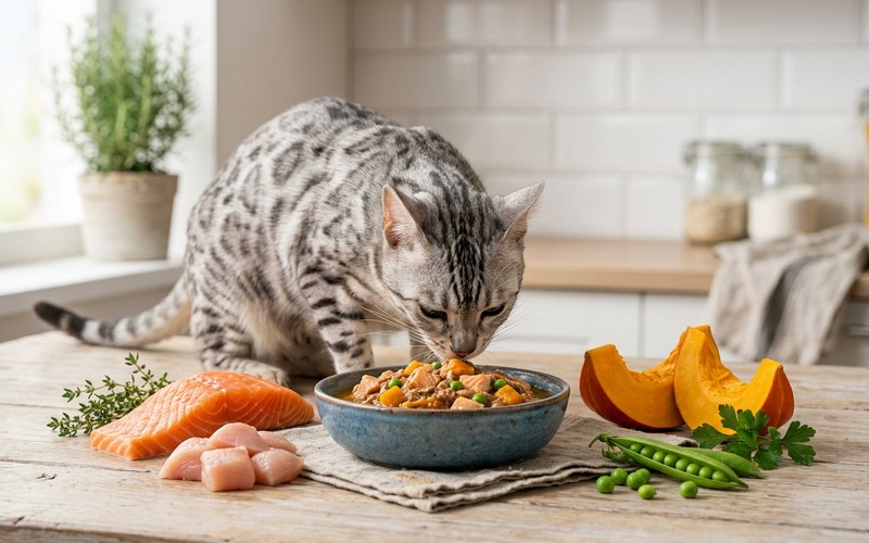 Meat, plant ingredients and key nutrients in Feringa cat food