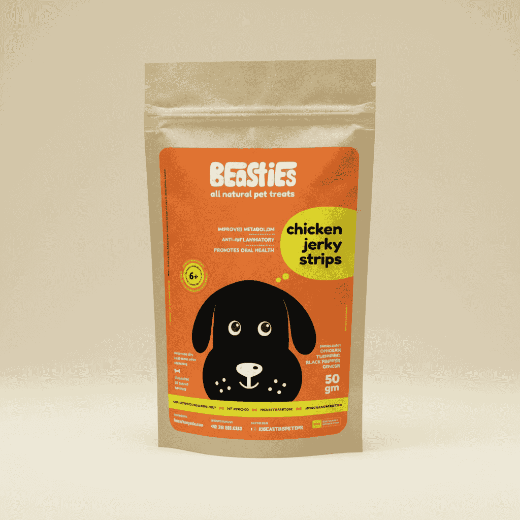 Beasties Chicken Jerky Strips Dog Treat 50g