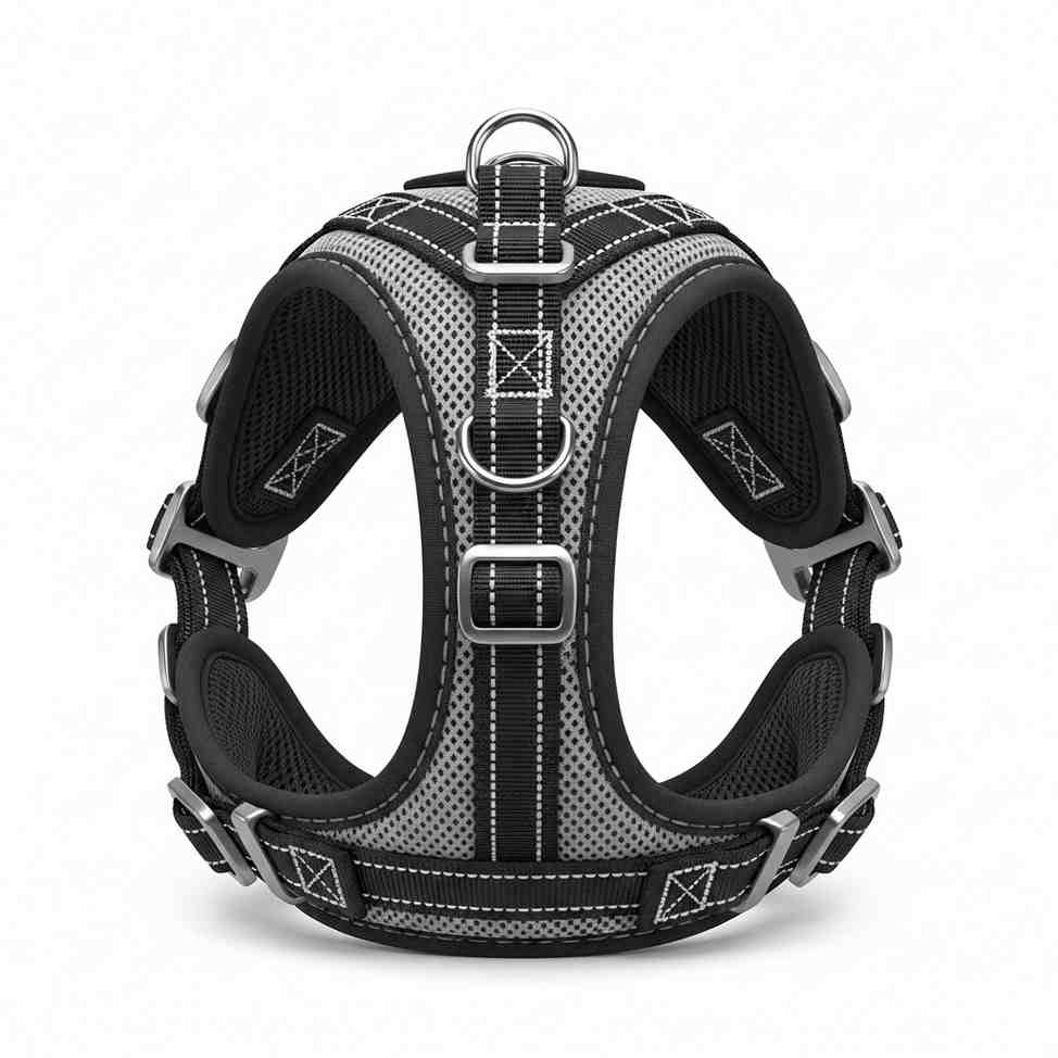 Full body security harness shown in front view on white background