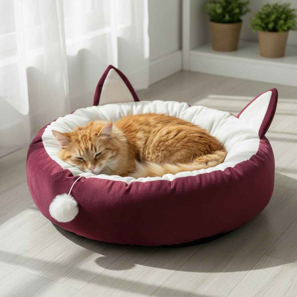 Cat Ears Pet Bed Cute & Cozy Sleeping Bed for Cats