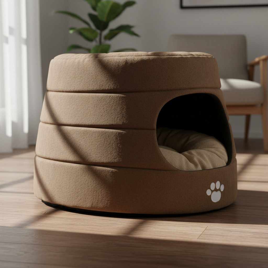 Side angle cocoon pet house large size soft pet bed