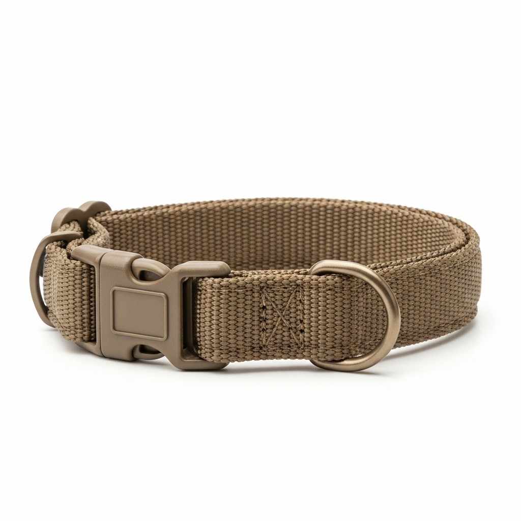 Soft buckle collar for pets shown in front view on white background