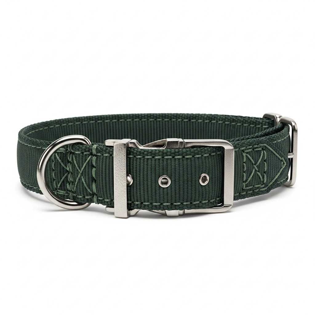 Top breed dog collar shown in front view on white background