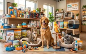 Best pet products in Pakistan including pet food, toys, grooming items, cages, and accessories for dogs, cats, birds, and rabbits.