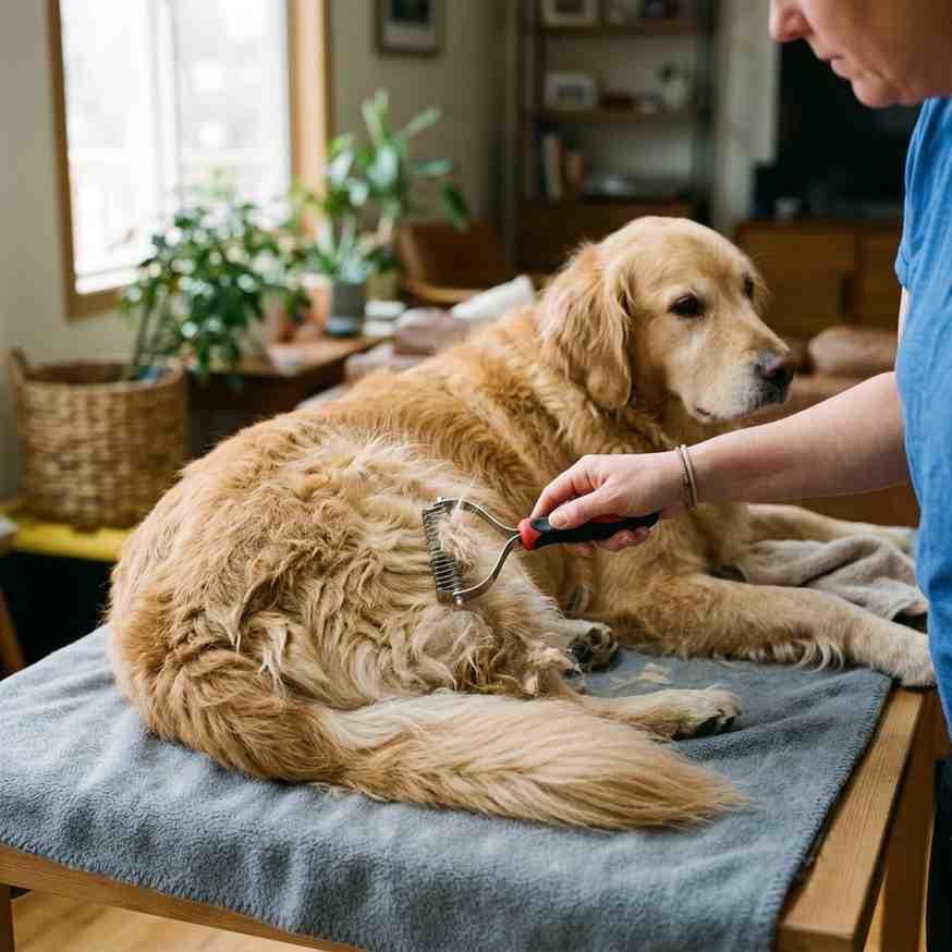 Dematting Comb for Dogs & Cats – Knot & Tangle Remover Grooming Tool