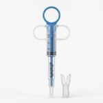 ront view of pet feeding syringe on white background