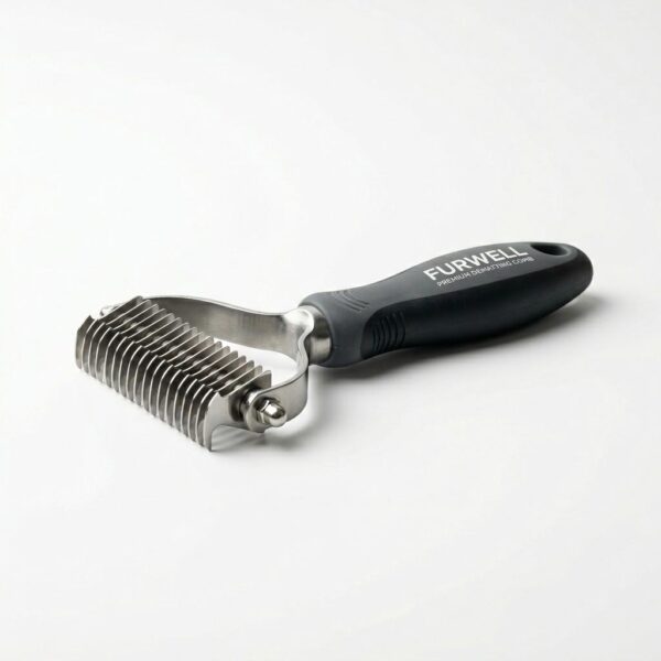 Pet dematting comb for removing knots and tangles