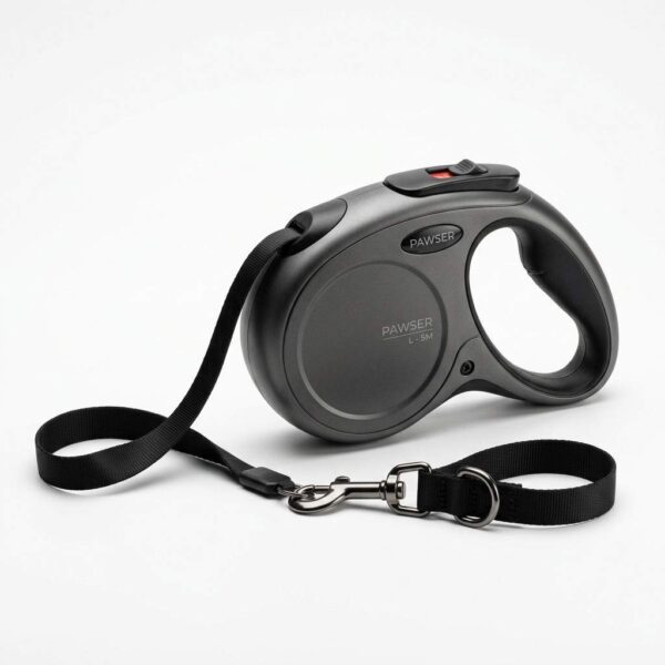 Retractable dog leash with ergonomic handle design