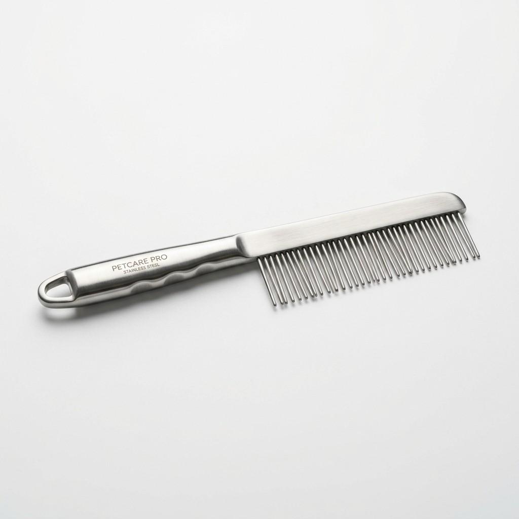 Stainless steel pet grooming comb for cats and dogs