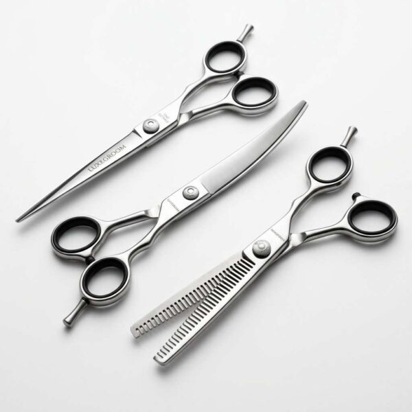 Professional pet grooming scissors set for dogs and cats