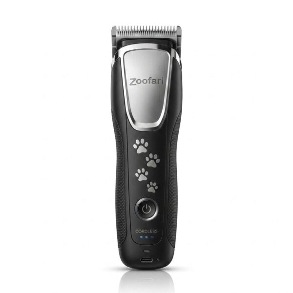 Front view of Zoofari cordless pet grooming trimmer for cats and dogs