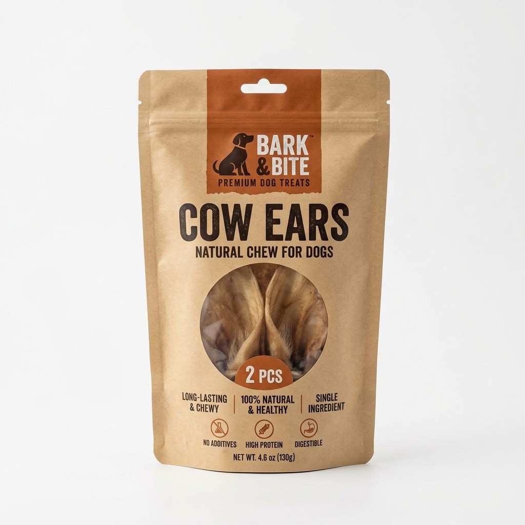 Cow ears treat 2 pcs front package view