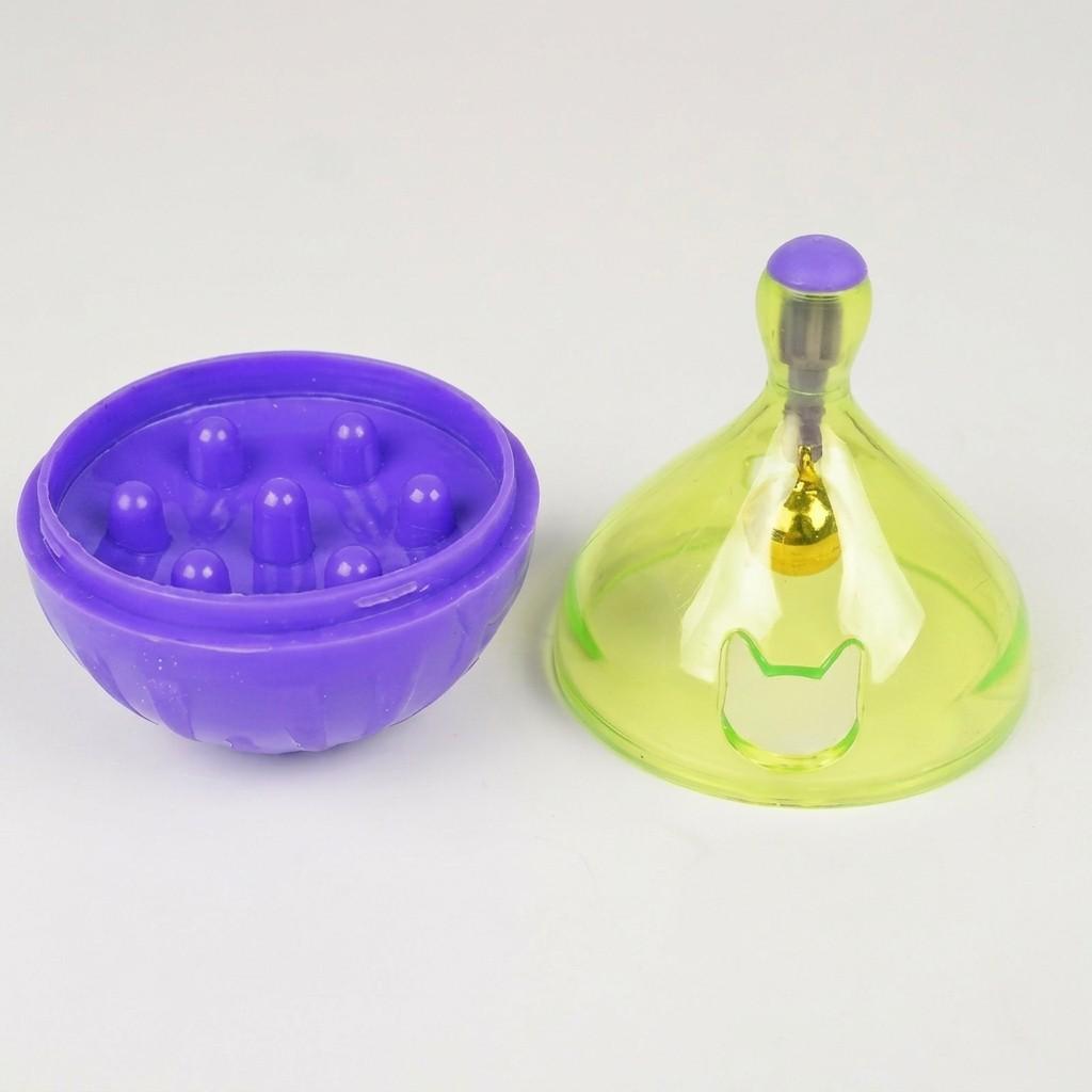 Parrot Interactive Tumbler Foraging Toy with feeding ball and bell on a white background.
