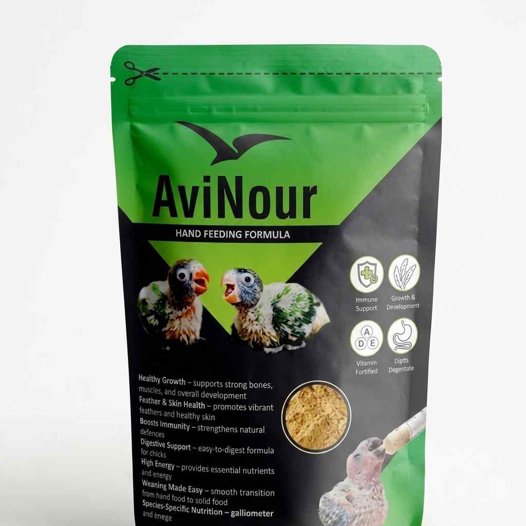 AviNour Premium Bird Hand Feeding Formula front packaging