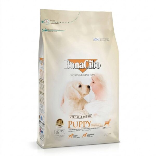 Bonacibo Puppy Food 3 KG front packaging