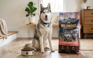 Healthy Siberian Husky with premium dry dog food and nutritious ingredients in Pakistan