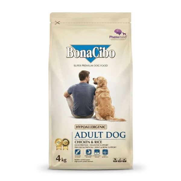 Bonacibo Adult Dog Food 4 KG front packaging