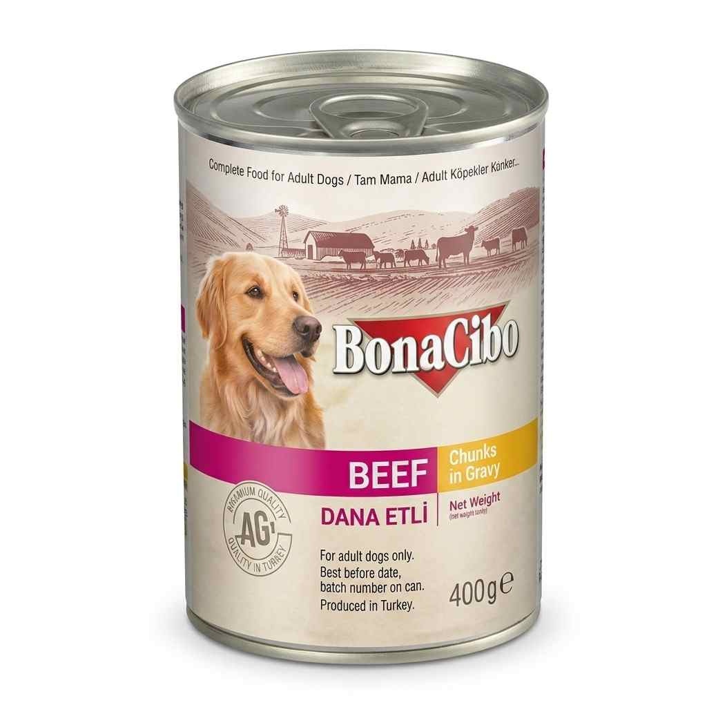 Bonacibo Beef Chunks in Gravy dog food