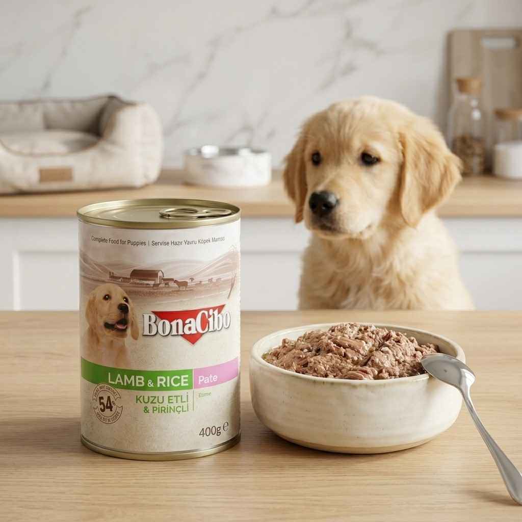 Bonacibo Canned Puppy Food Pate Lamb & Rice 400g