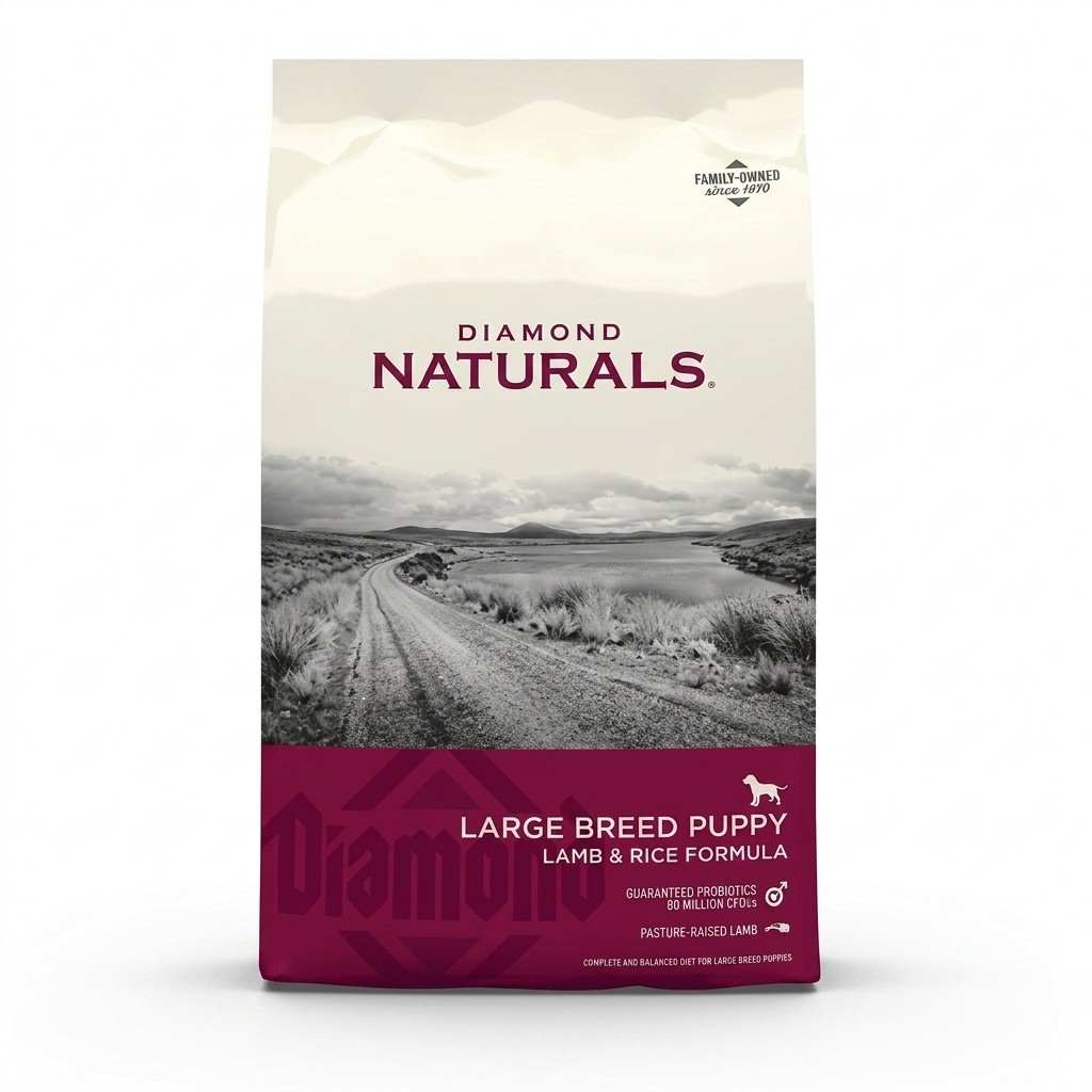 Diamond Naturals Large Breed Puppy Lamb and Rice Formula front packaging