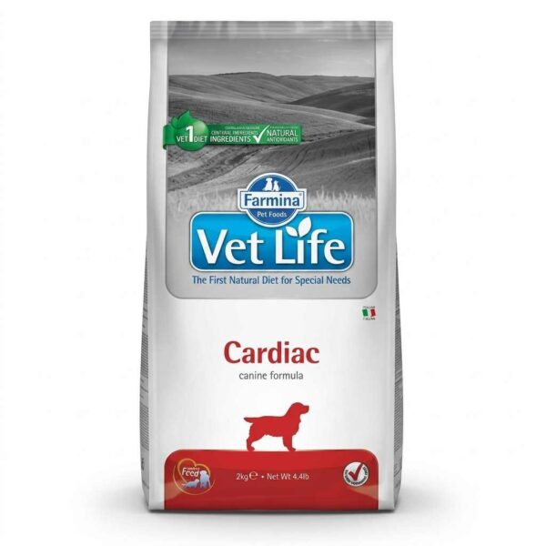 Farmina Adult Dog Vet Life Cardiac 2KG bag front view on white background