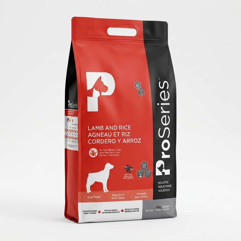 ProSeries Holistic Lamb and Rice Dog Food 13Kg bag front view on white background