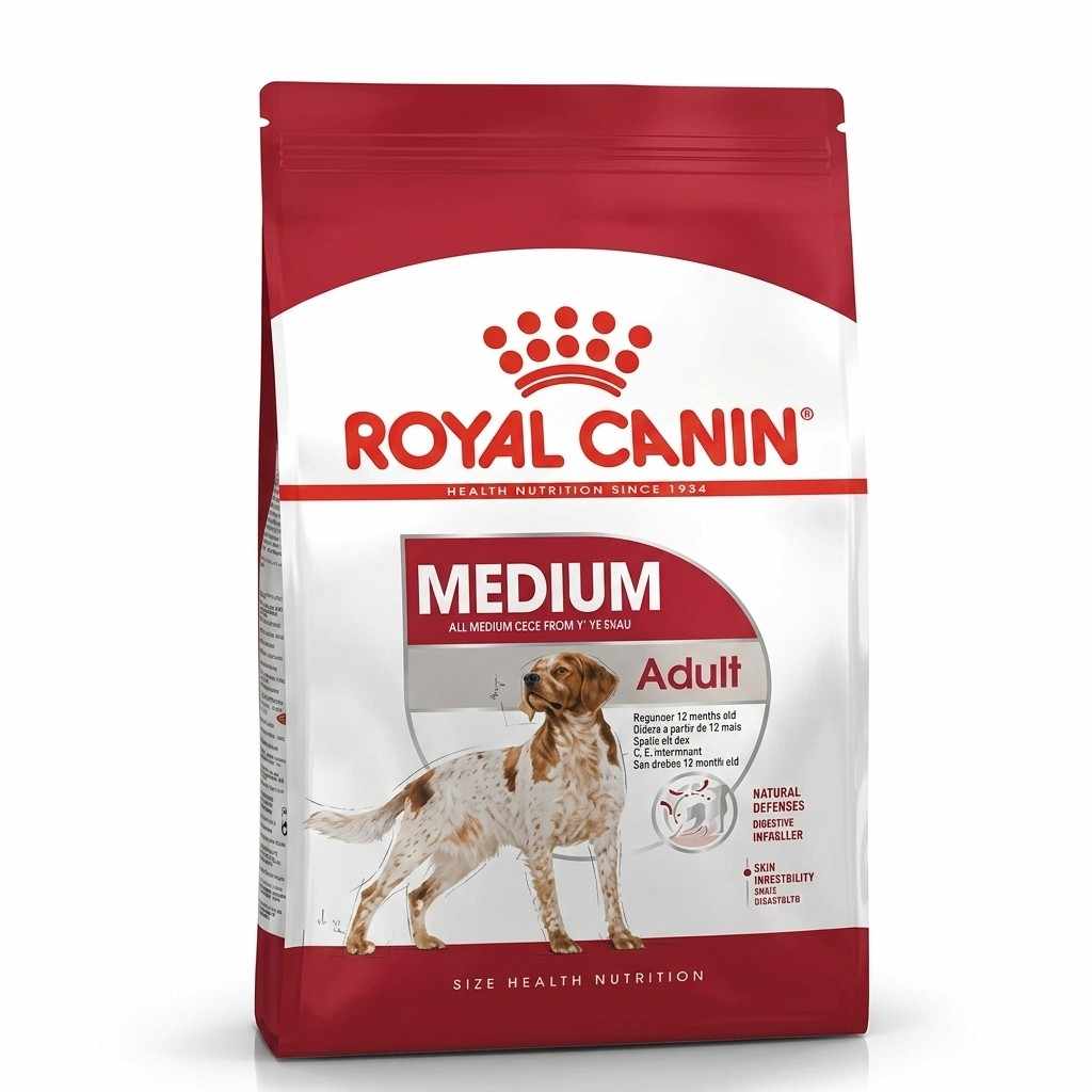 Royal Canin Medium Adult Dog Food 4kg front packaging