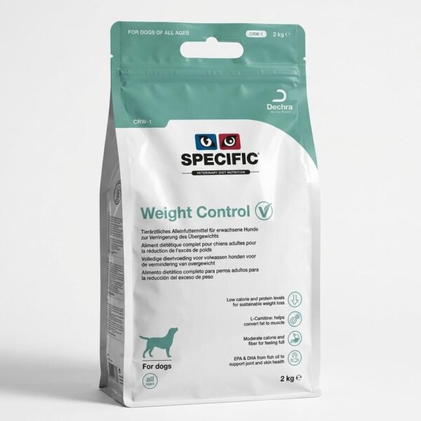 Specific Weight Control Dog food front packaging