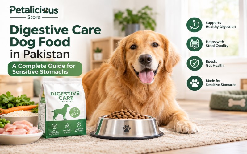 Digestive care dog food for dogs with sensitive stomachs in Pakistan